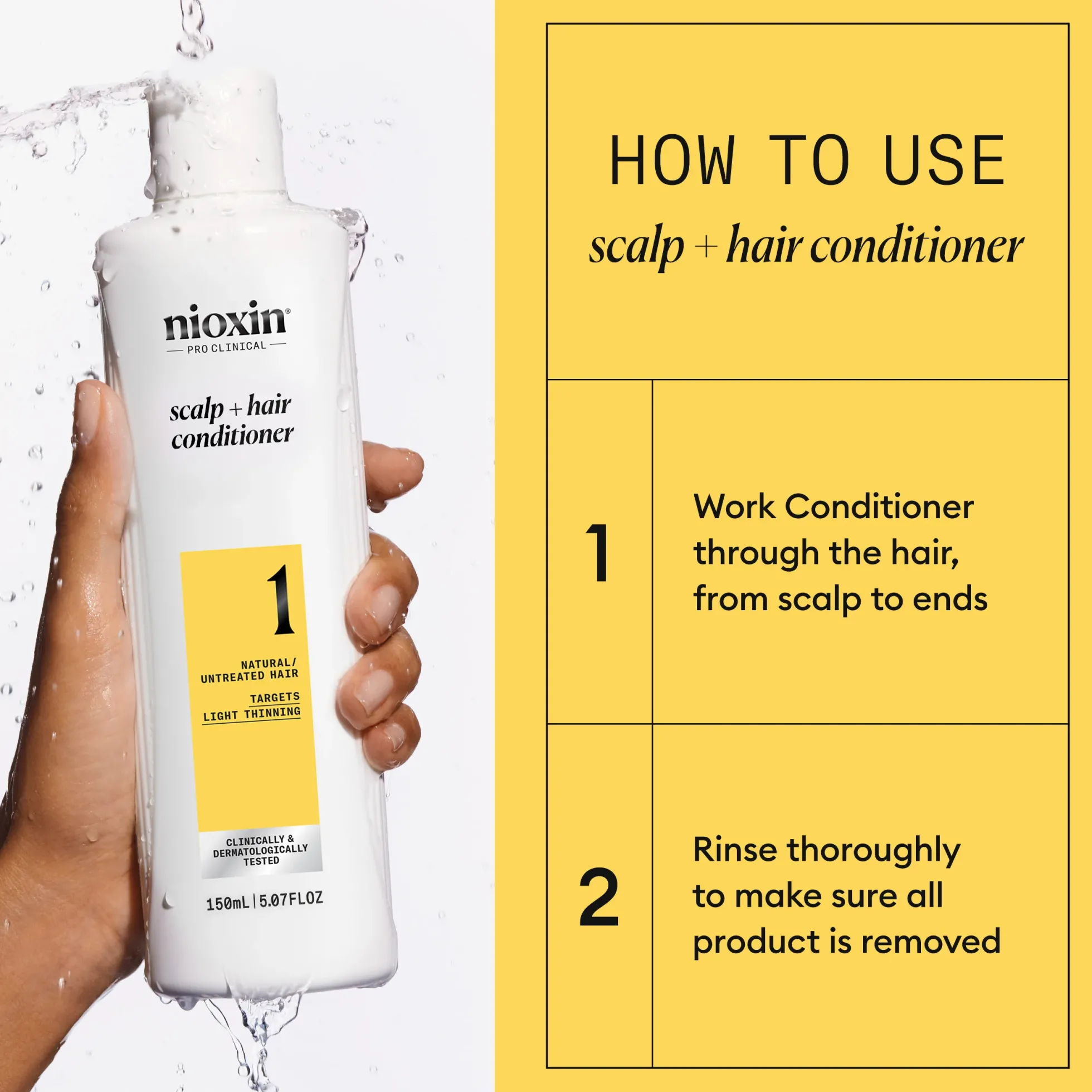 Nioxin System 1 Conditioner for Thinning Hair 300 ml - Hoitoaine oheneville hiuksille