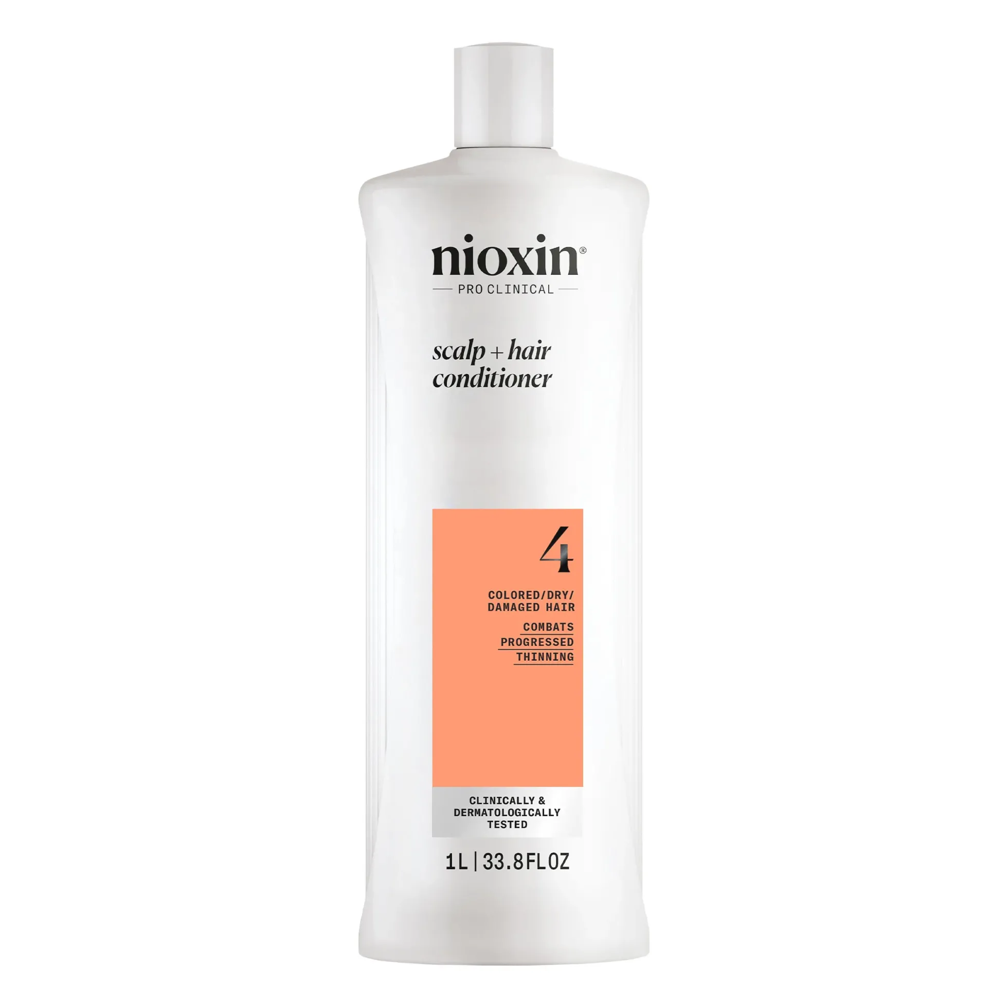 Nioxin System 4 Conditioner for Colored Thinning Hair 1000 ml -Hoitoaine selvästi ohentuneille, värjätyille hiuksille