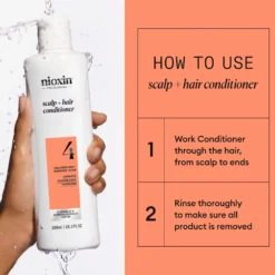 Nioxin System 4 Conditioner for Colored Thinning Hair 300 ml -Hoitoaine selvästi ohentuneille, värjätyille hiuksille
