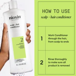 Nioxin System 2 Conditioner for Thinning Hair 1000 ml - Hoitoaine selvästi ohentuneille hiuksille