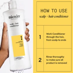 Nioxin System 1 Conditioner for Thinning Hair 1000 ml - Hoitoaine oheneville hiuksille