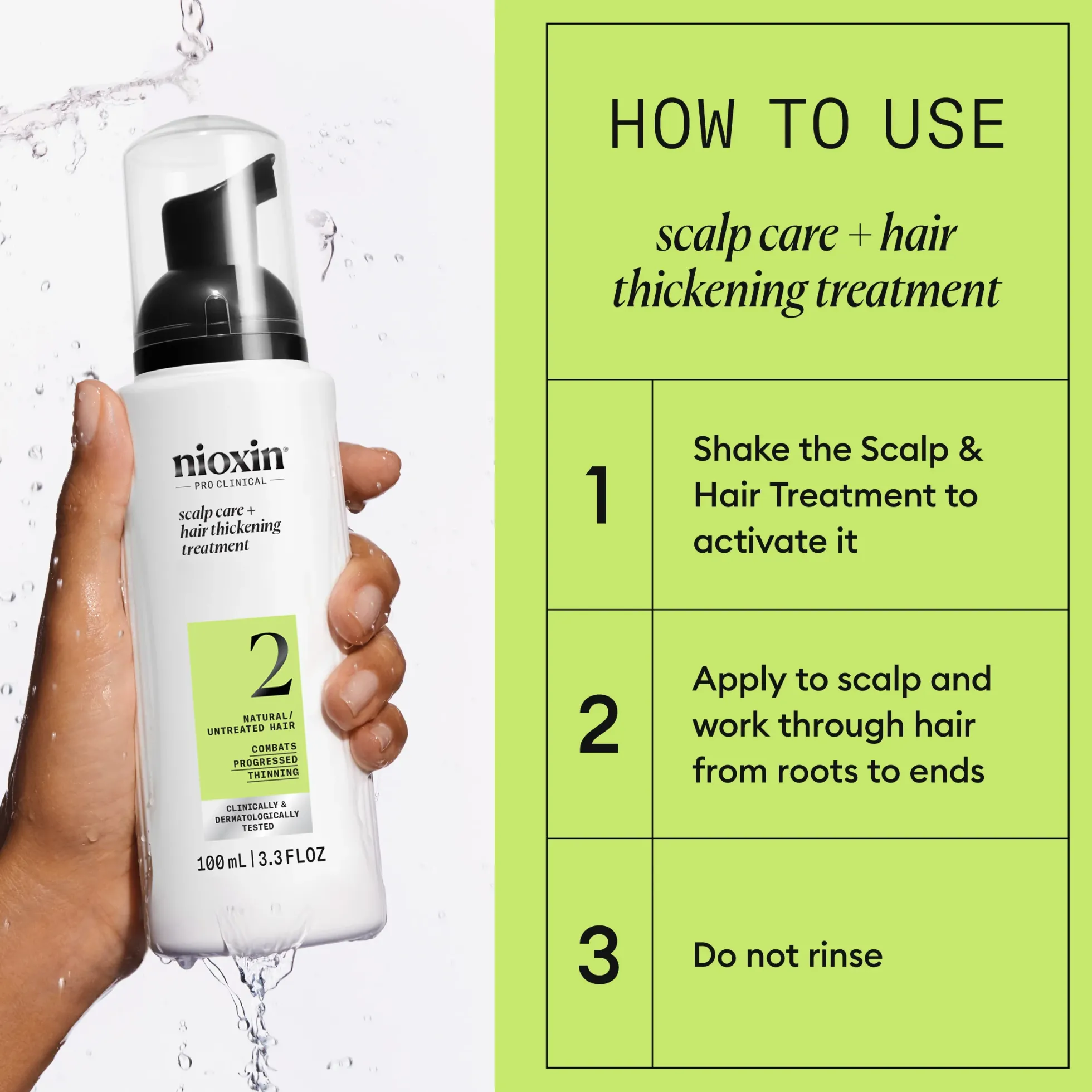 Nioxin System 2 Scalp Treatment for Thinning Hair 100 ml - Hoitoseerumi selvästi ohentuneille hiuksille