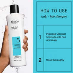 Nioxin System 3 Shampoo for Colored Thinning Hair 300 ml - Shampoo ohentuneille, värjätyille hiuksille