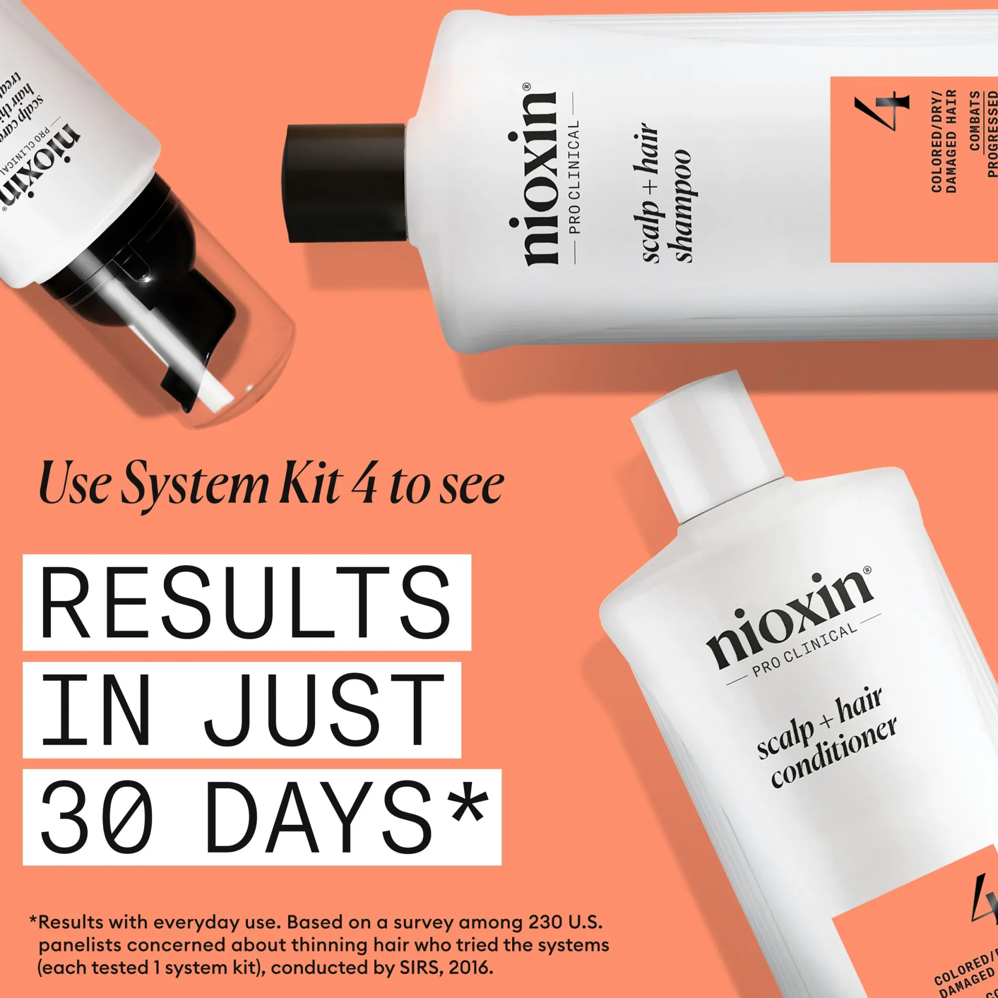 Nioxin System 4 Shampoo for Colored Thinning Hair 1000 ml - Shampoo selvästi ohentuneille, värjätyille hiuksille