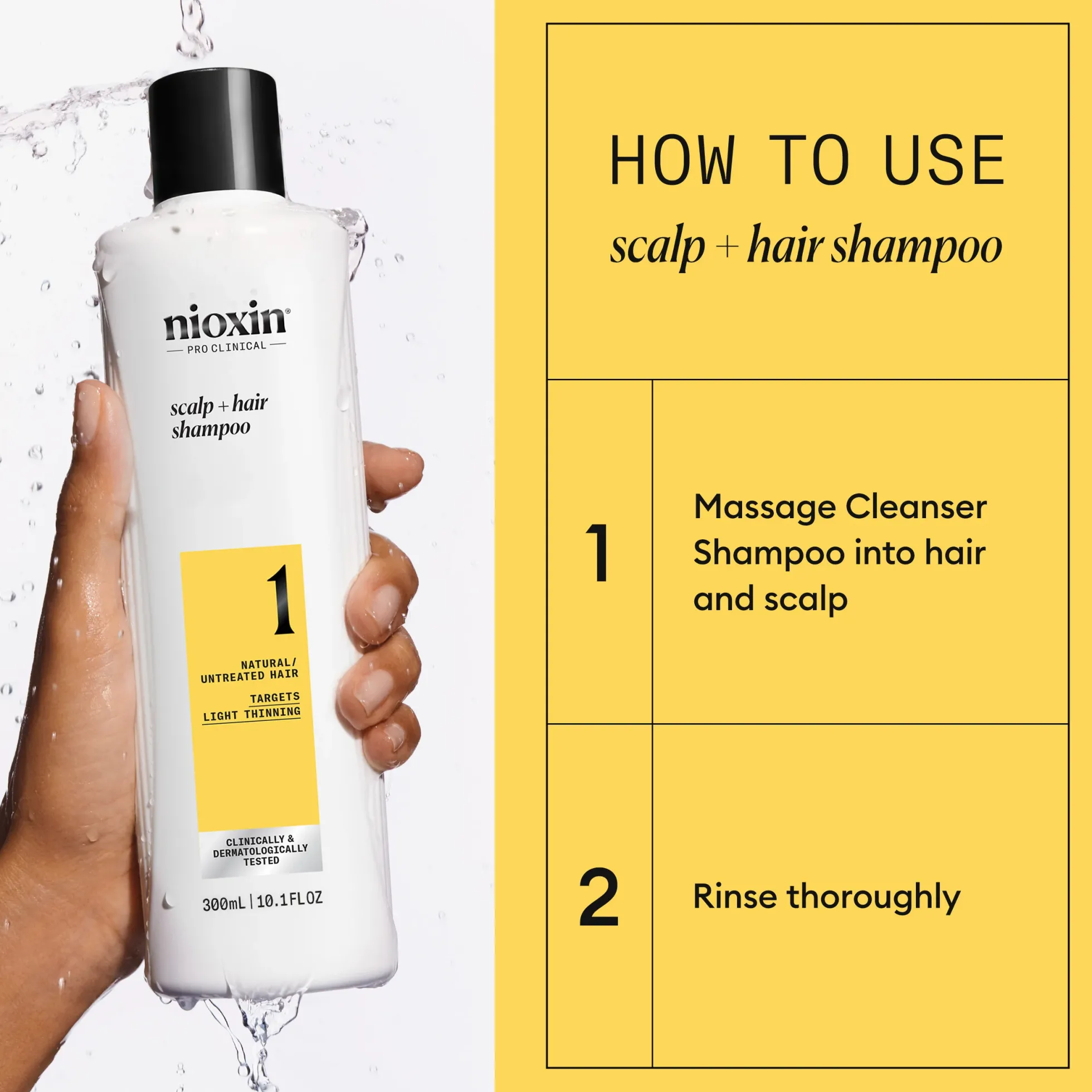 Nioxin System 1 Shampoo for Thinning Hair -shampoo oheneville hiuksille