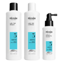 Nioxin System 3 Trial Kit for Colored Thinning Hair 150 ml + 150 ml + 50 ml - Ohentuneille, värjätyille hiuksille