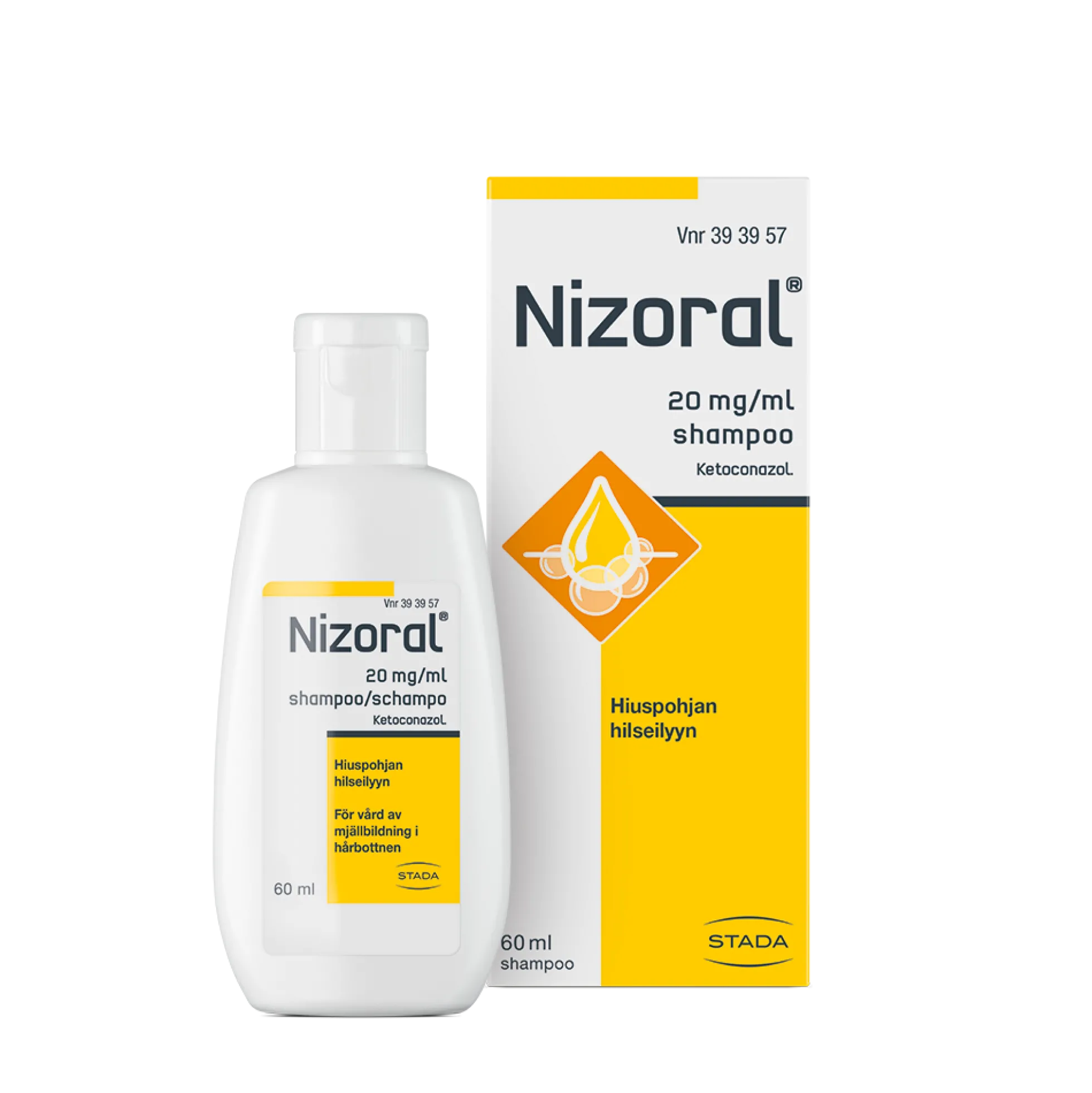 Nizoral shampoo 20 mg/ml - eri kokoja