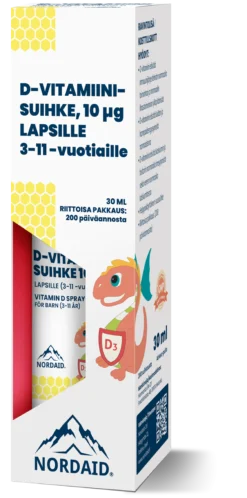 Nordaid 10 mcg D-vitamiinisuihke lapsille 30 ml