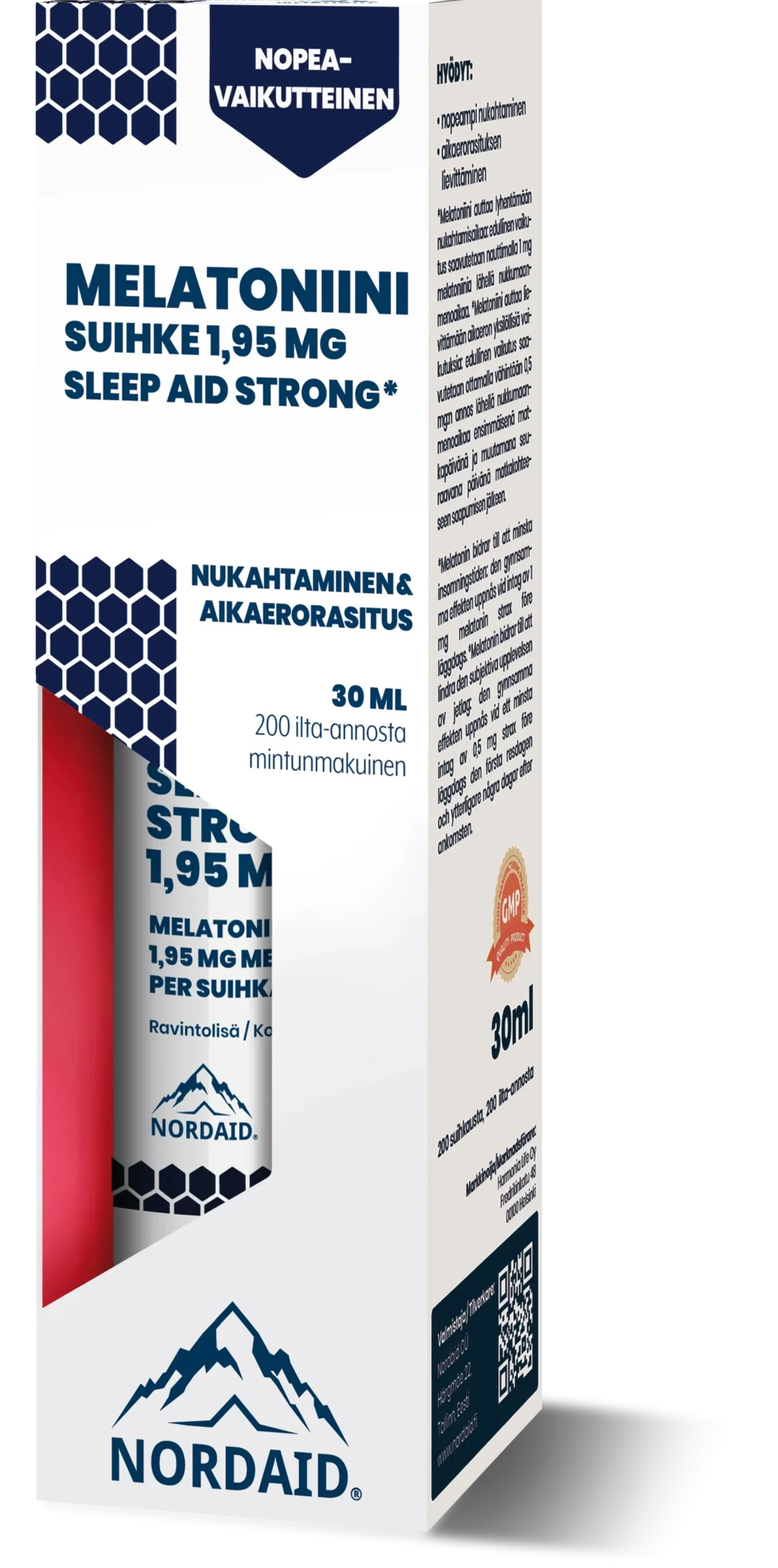 Nordaid Sleep Aid Strong -melatoniinisuihke 1,95 mg spray 30ml