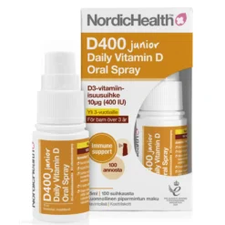 Nordic Health DLux Junior D3-suihke 10 mikrog 15 ml 100 annosta