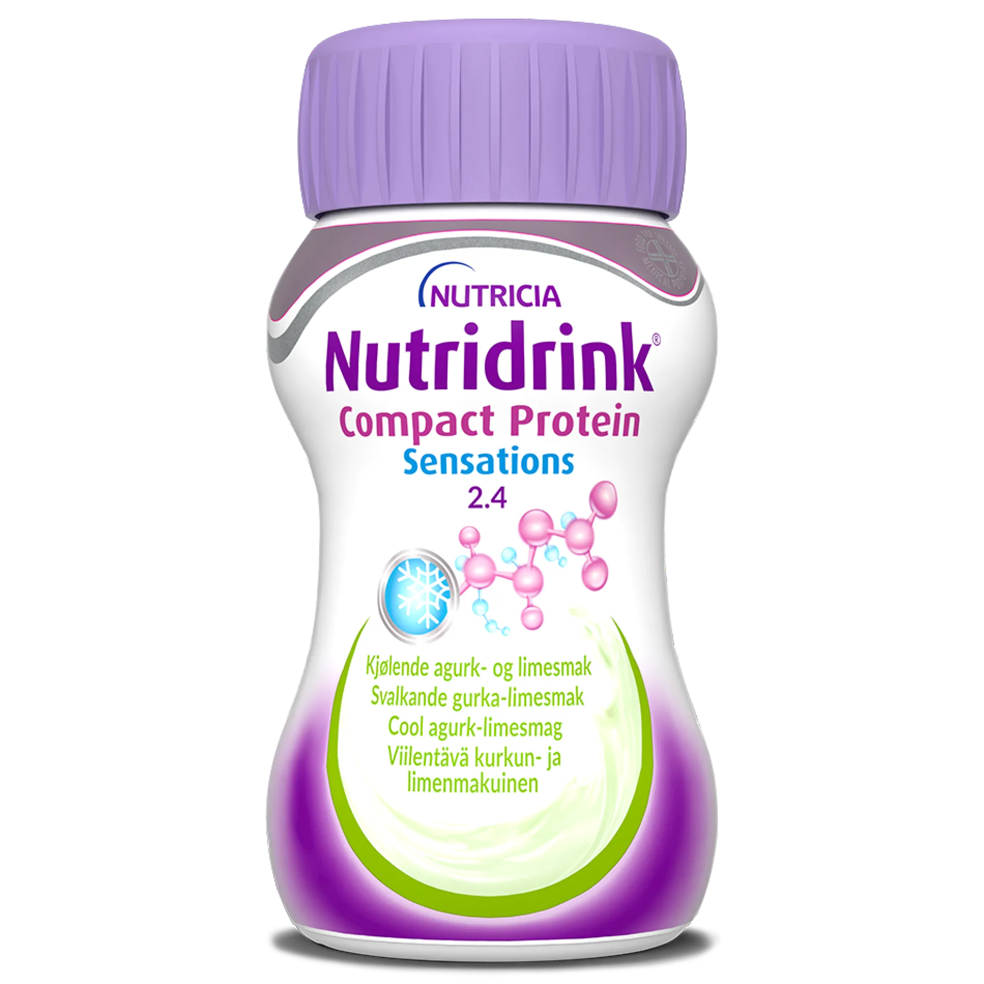 Nutridrink Compact Protein Sensations viilentävä kurkku-lime 4 x 125 ml