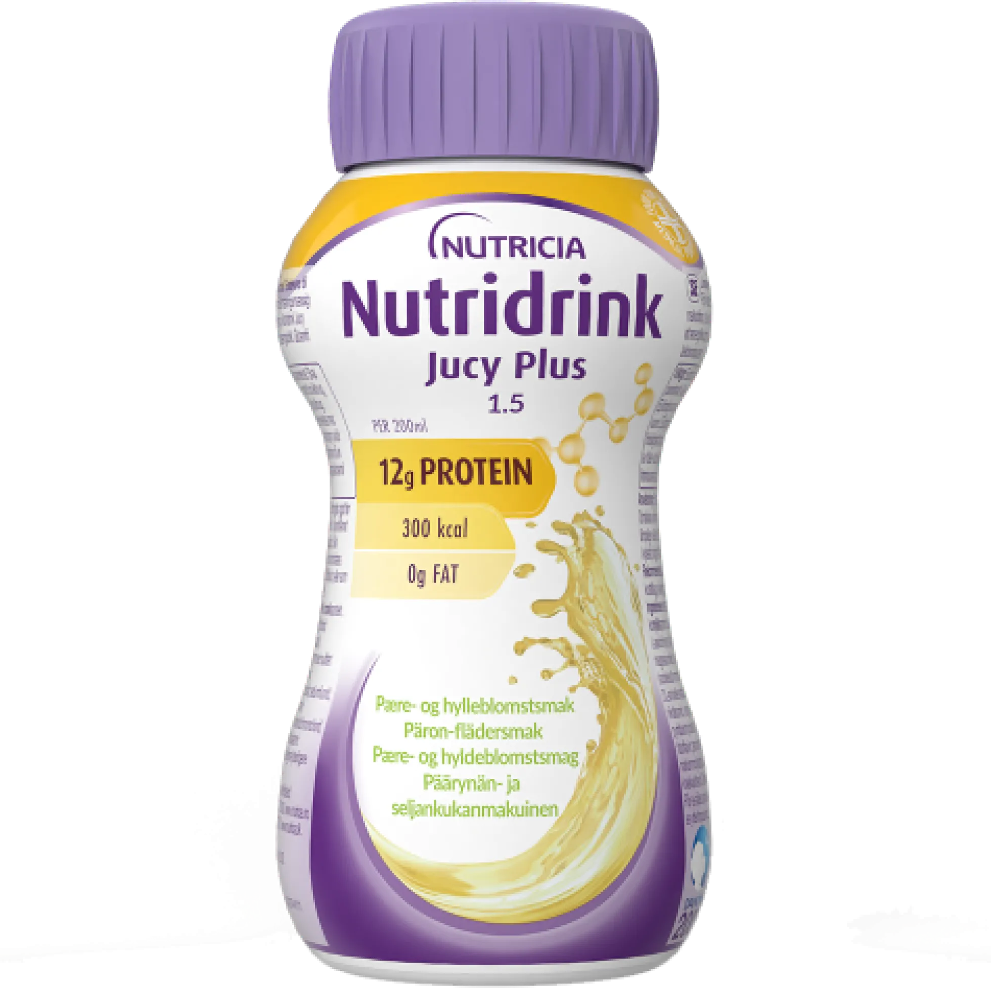 Nutridrink Jucy Plus päärynä-seljankukka 4 x 200 ml