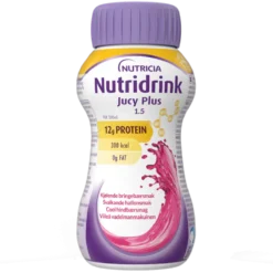 Nutridrink Jucy Plus viileä vadelma 4 x 200 ml