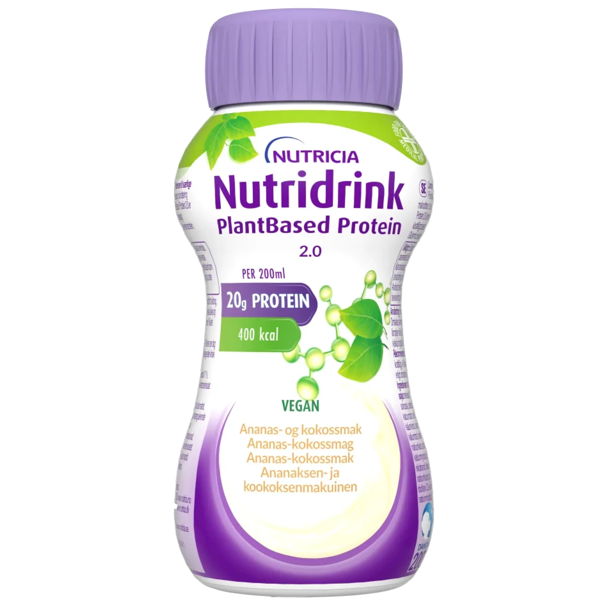 Nutridrink Plantbased Protein 2.0 ananas-kookos 4x200 ml