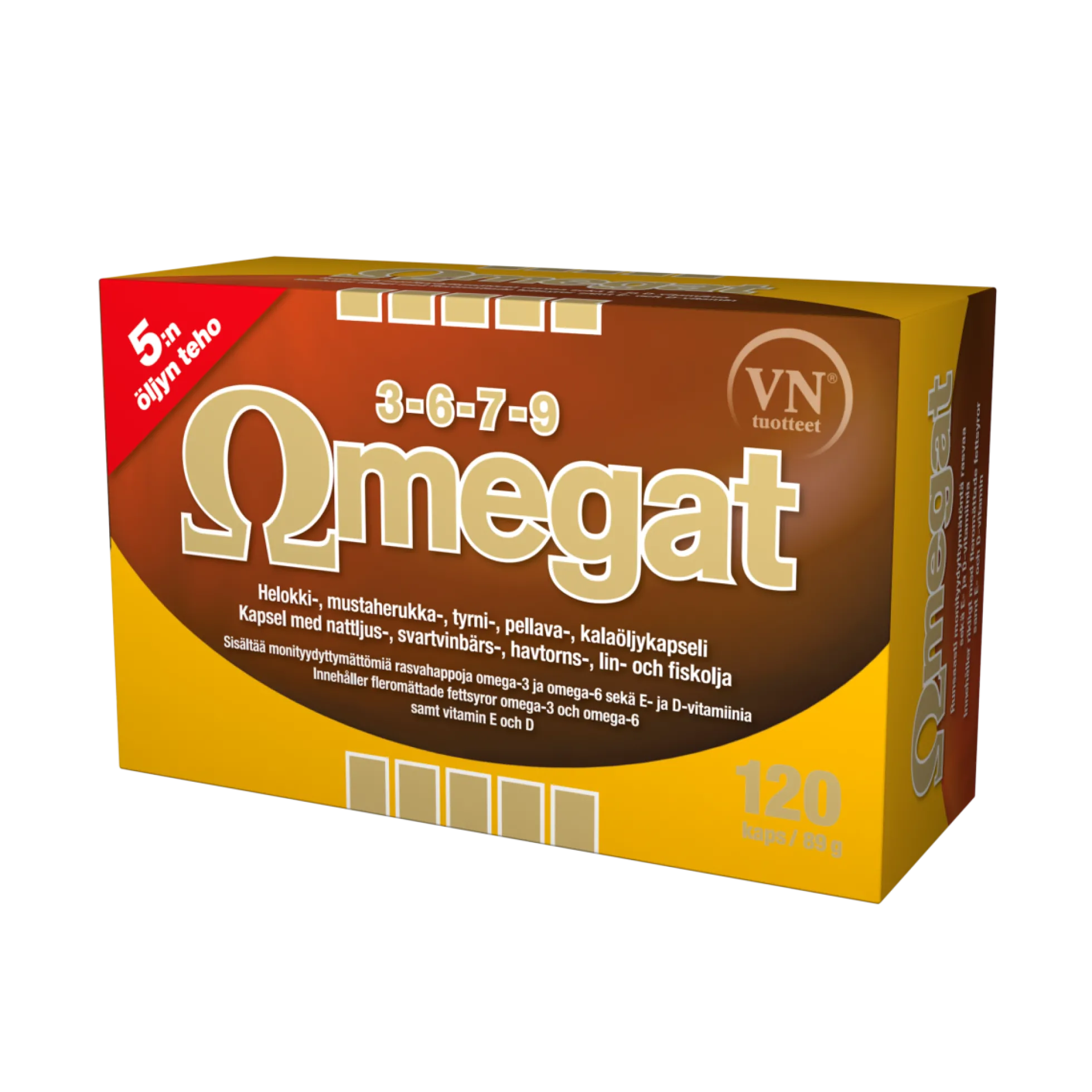 Omegat 3-6-7-9 rasvahappokapselit 120 kaps