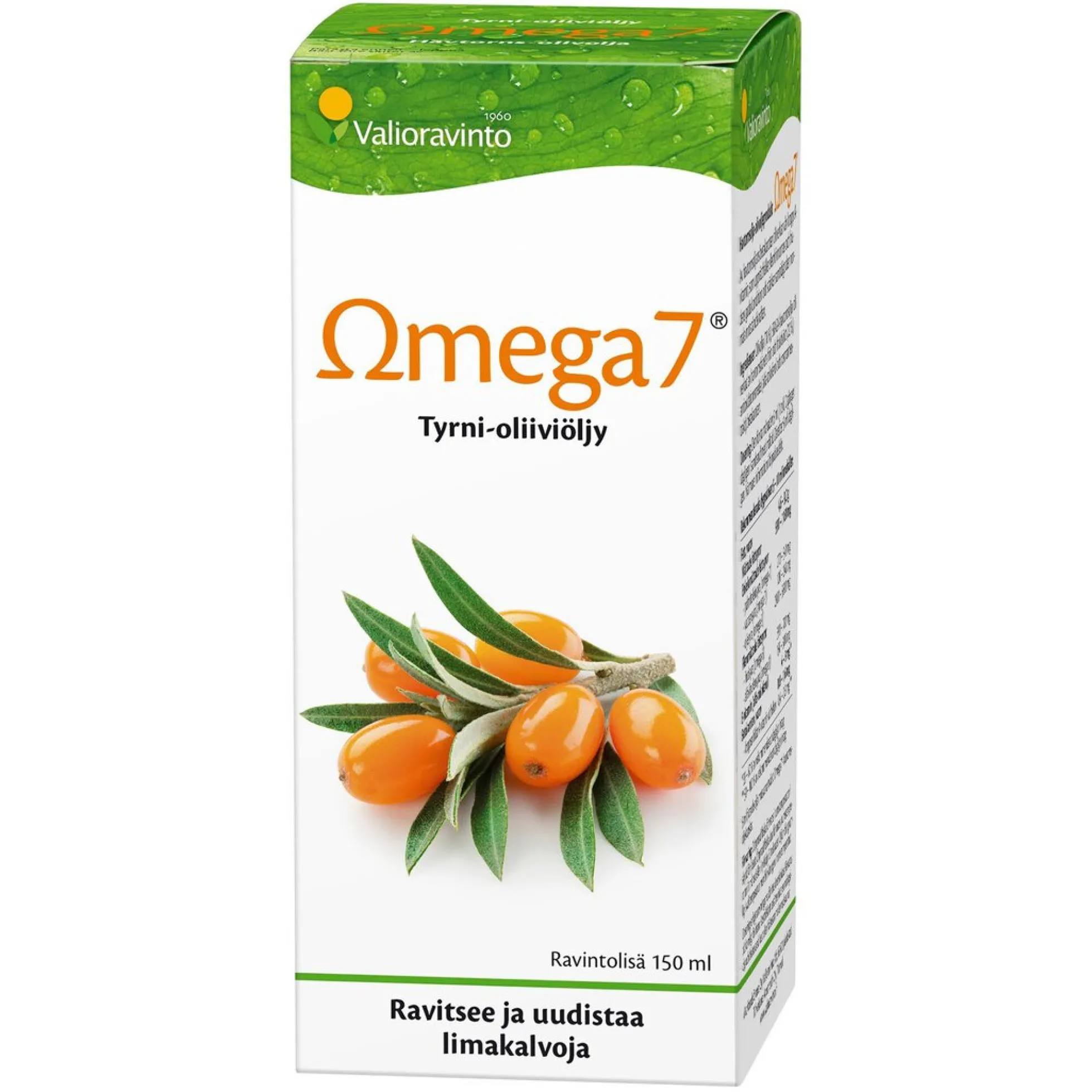 Omega 7 tyrni-oliiviöljy 150 ml