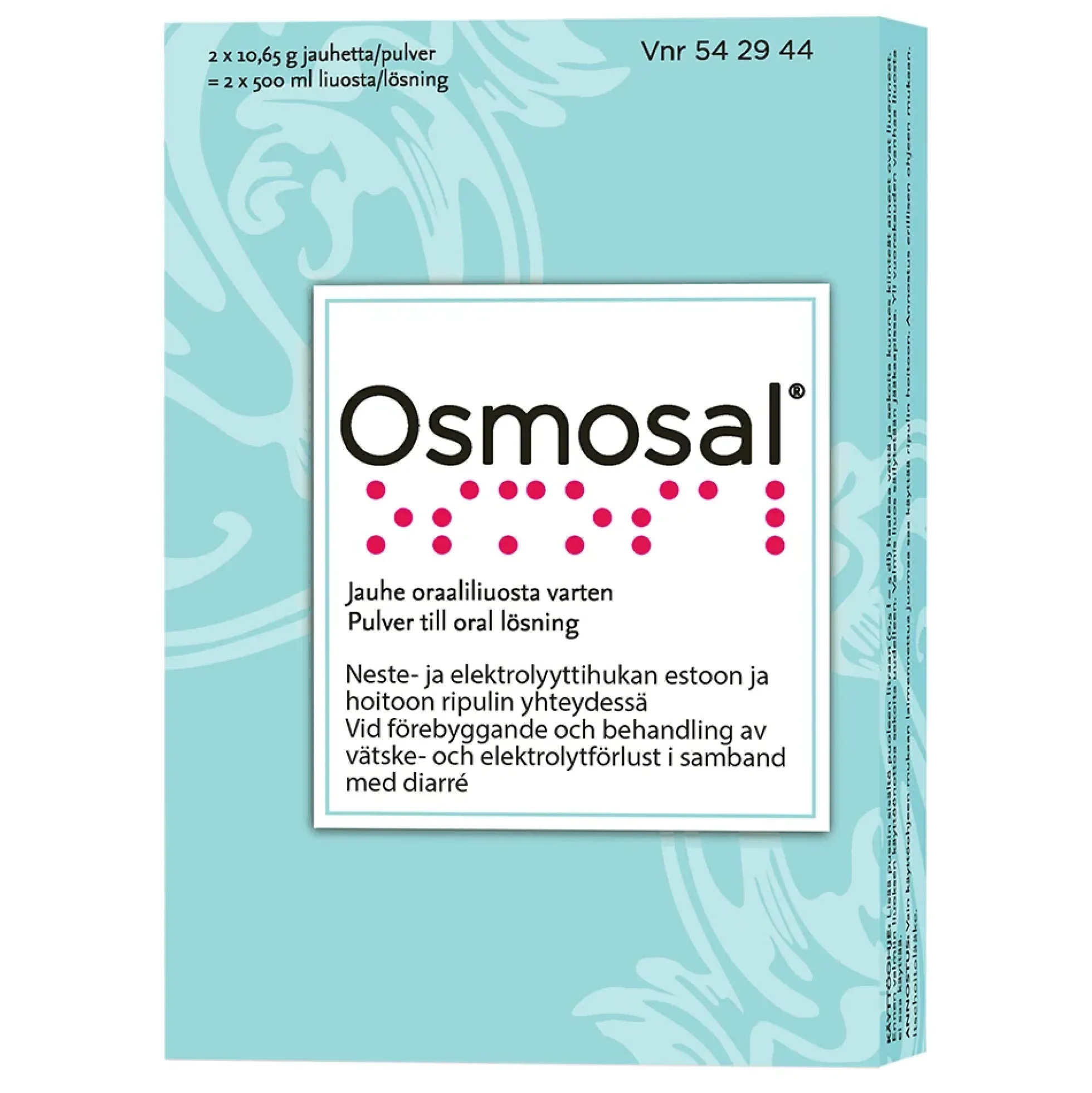 Osmosal-jauhe oraaliliuosta varten ripulitaudin hoitoon