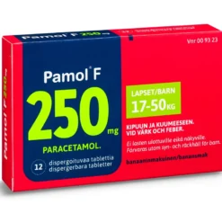 Pamol F 250 mg -suussa hajoavat tabletit 12 kpl, banaaninmakuinen