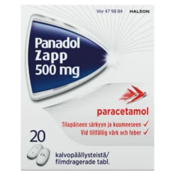 Panadol Zapp 500 mg -tabletit eri kokoja