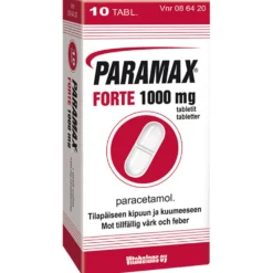 Paramax Forte 1000 mg -tabletit eri kokoja