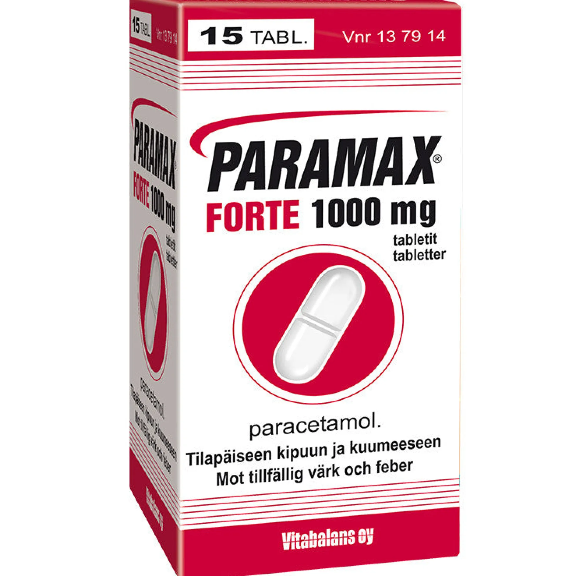 Paramax Forte 1000 mg -tabletit eri kokoja