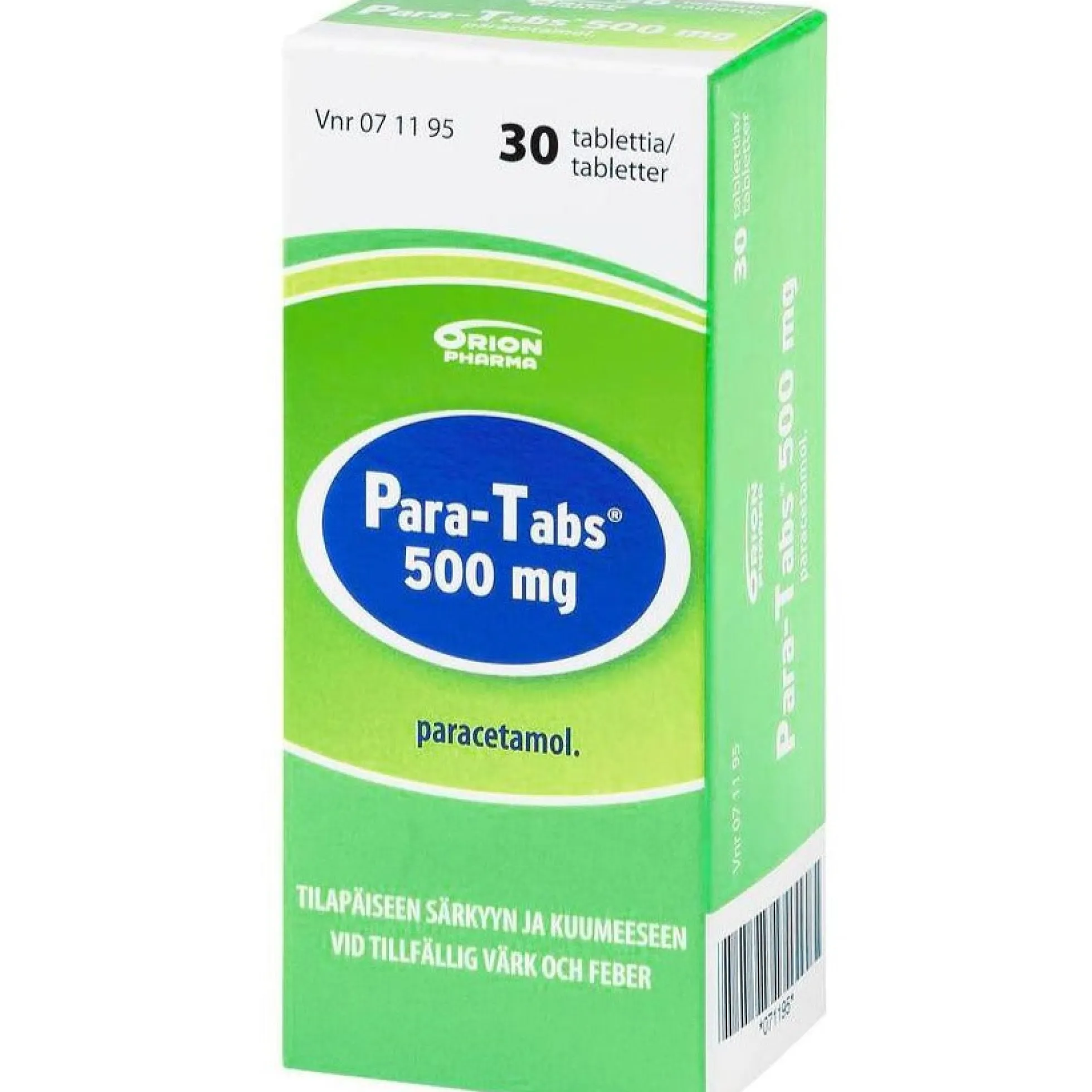 Para-Tabs 500 mg -tabletit eri kokoja
