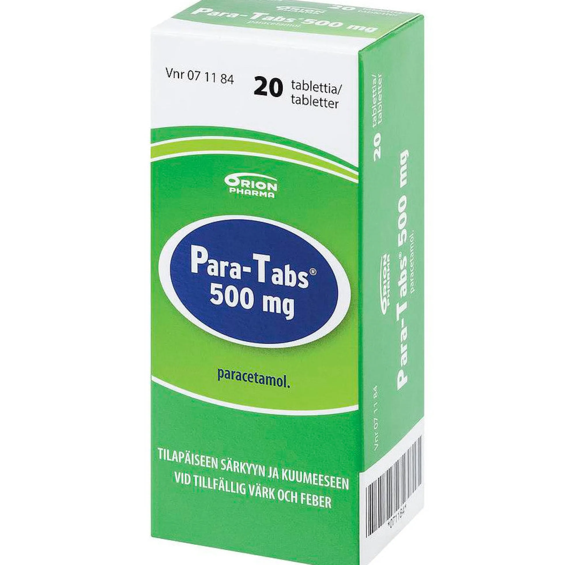Para-Tabs 500 mg -tabletit eri kokoja