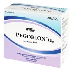 PEGORION 12 g ummetuslääke jauheena annospusseissa - eri kokoja