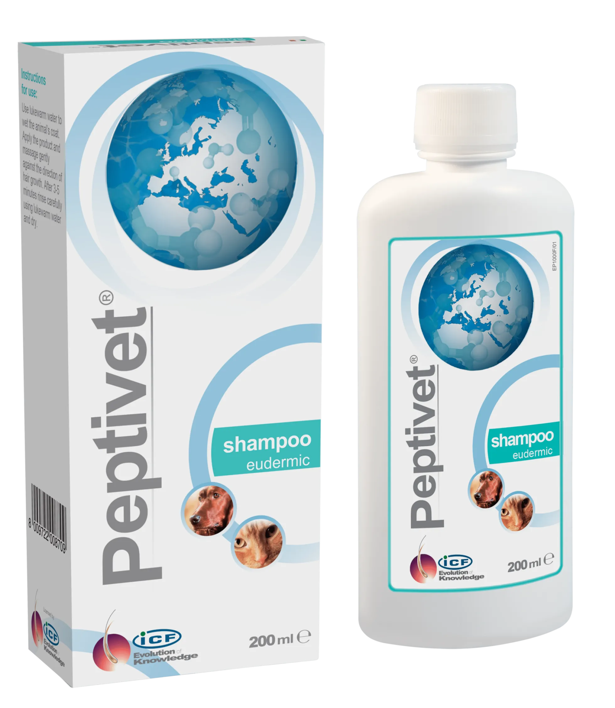 Peptivet shampoo - Ihonhoitotuote koirille ja kissoille 200 ml