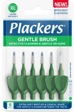 Plackers Gentle Brush hammasväliharja XL 0.8 mm 6 kpl