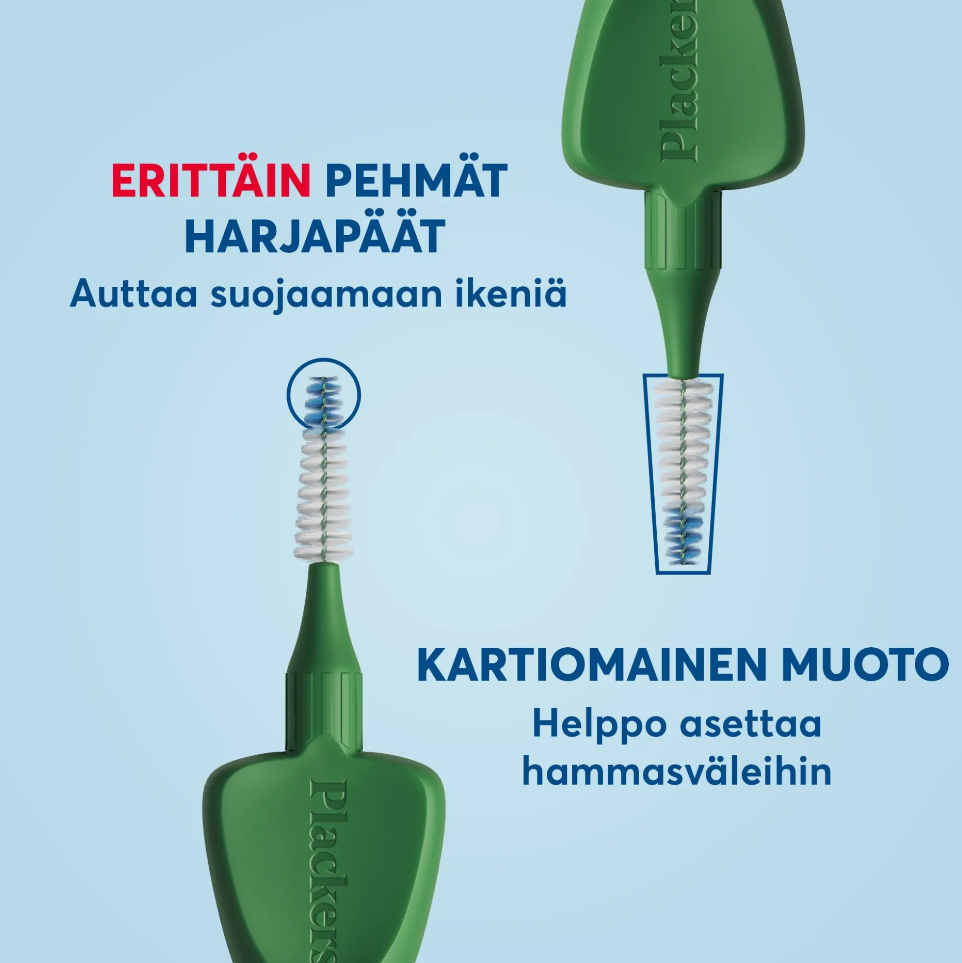 Plackers Gentle Brush hammasväliharja XL 0.8 mm 6 kpl