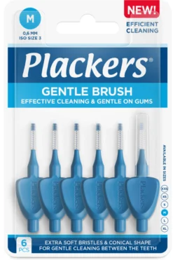 Plackers Gentle Brush M 0.6 mm hammasväliharja 6 kpl