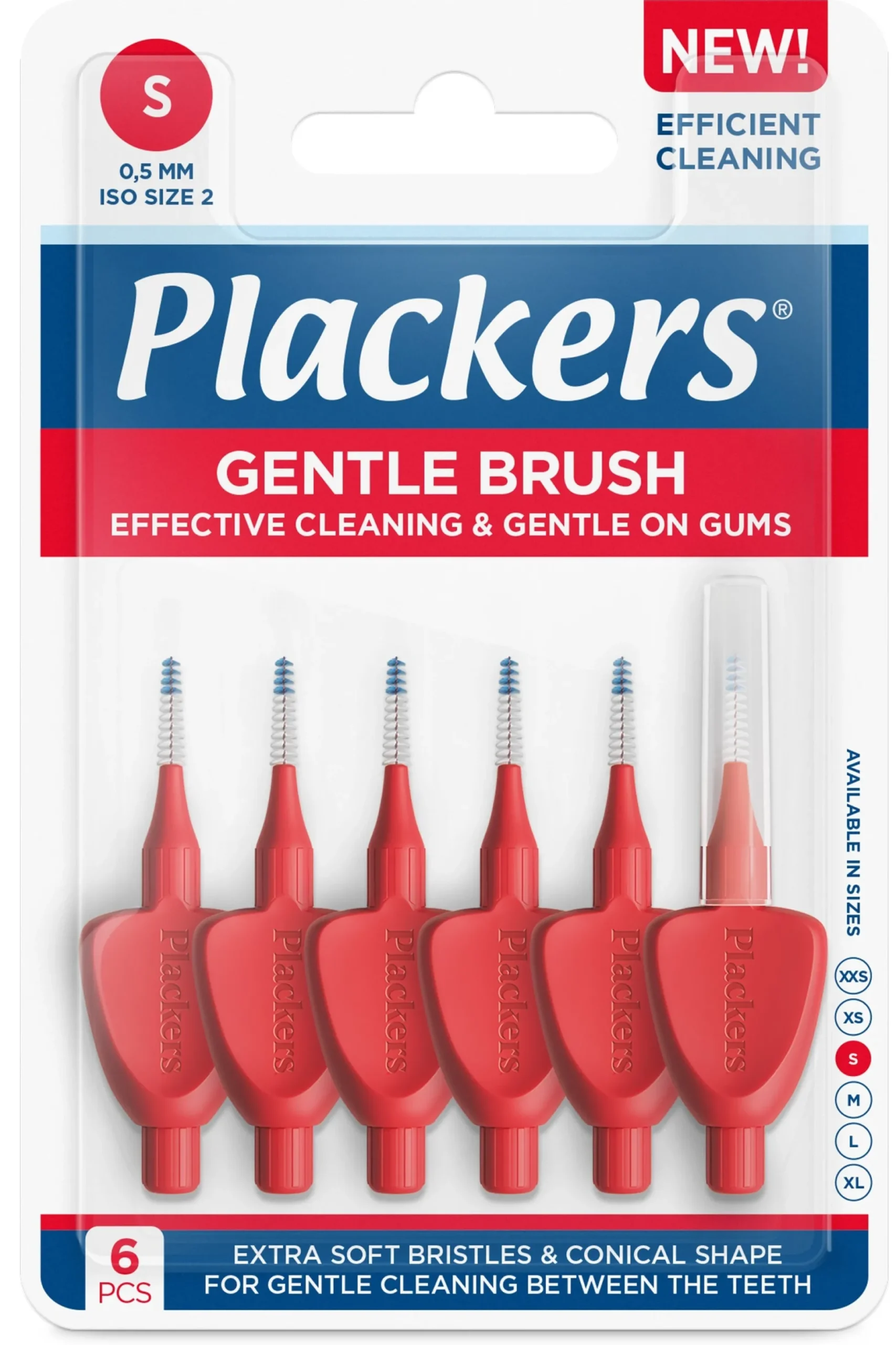 Plackers Gentle Brush S 0.5 mm hammasväliharja 6 kpl