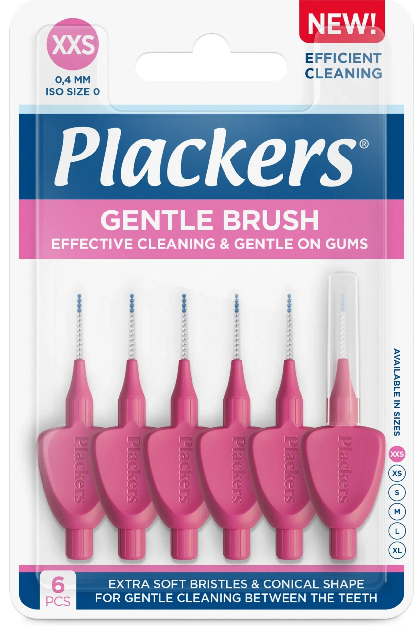 Plackers Gentle Brush XXS 0.4 mm hammasväliharja 6 kpl