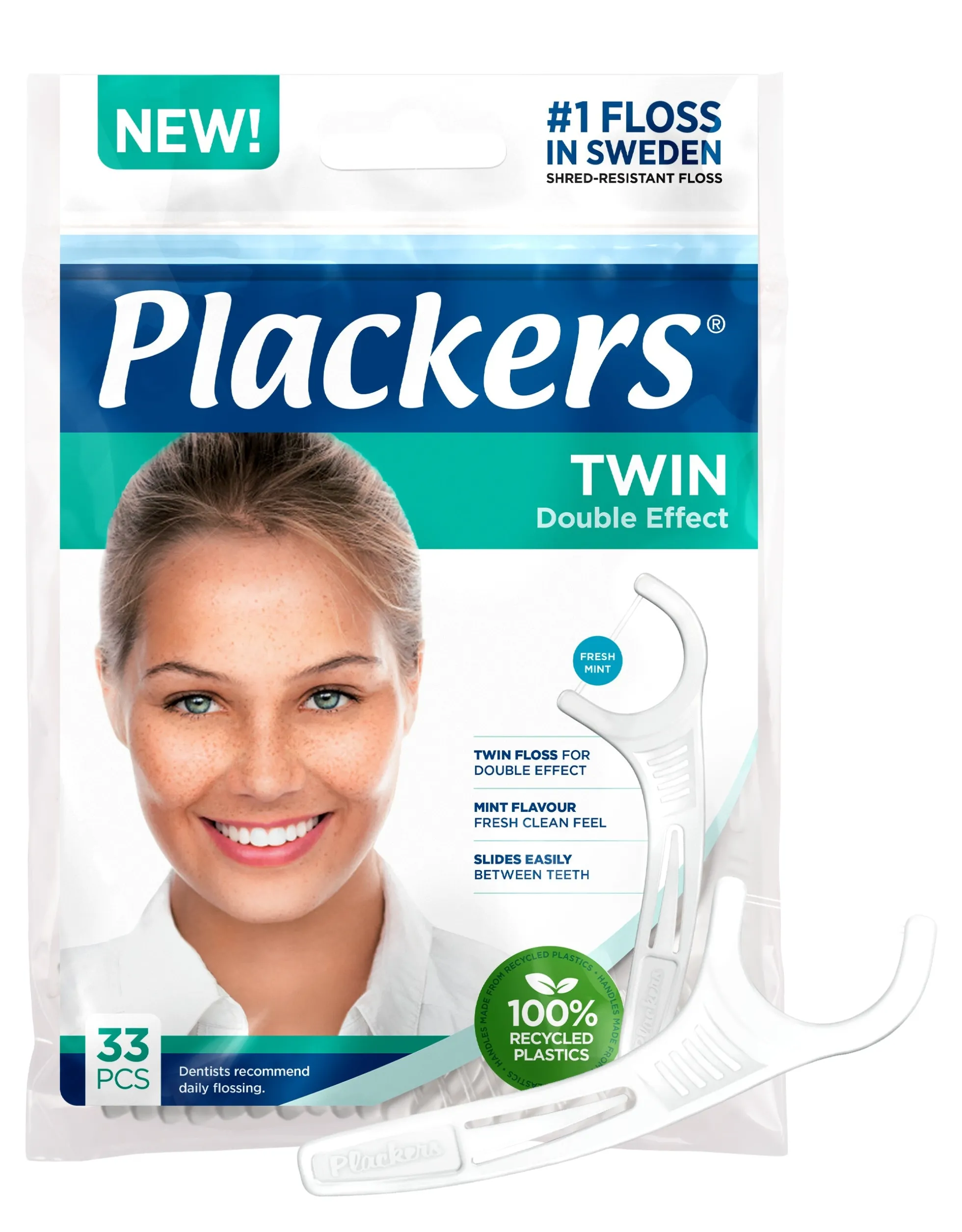 Plackers Twin hammaslankain 33 kpl