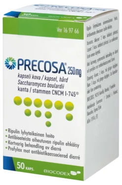 PRECOSA 250 mg -kapselit, eri pakkauskokoja