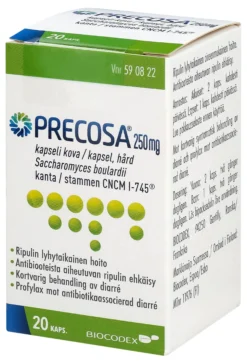 PRECOSA 250 mg -kapselit, eri pakkauskokoja