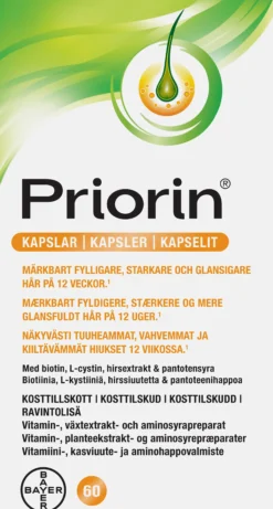 Priorin -hiusravinne 60 tai 120 kapselia