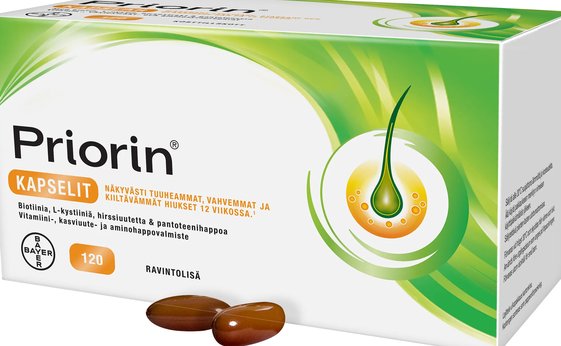 Priorin -hiusravinne 60 tai 120 kapselia