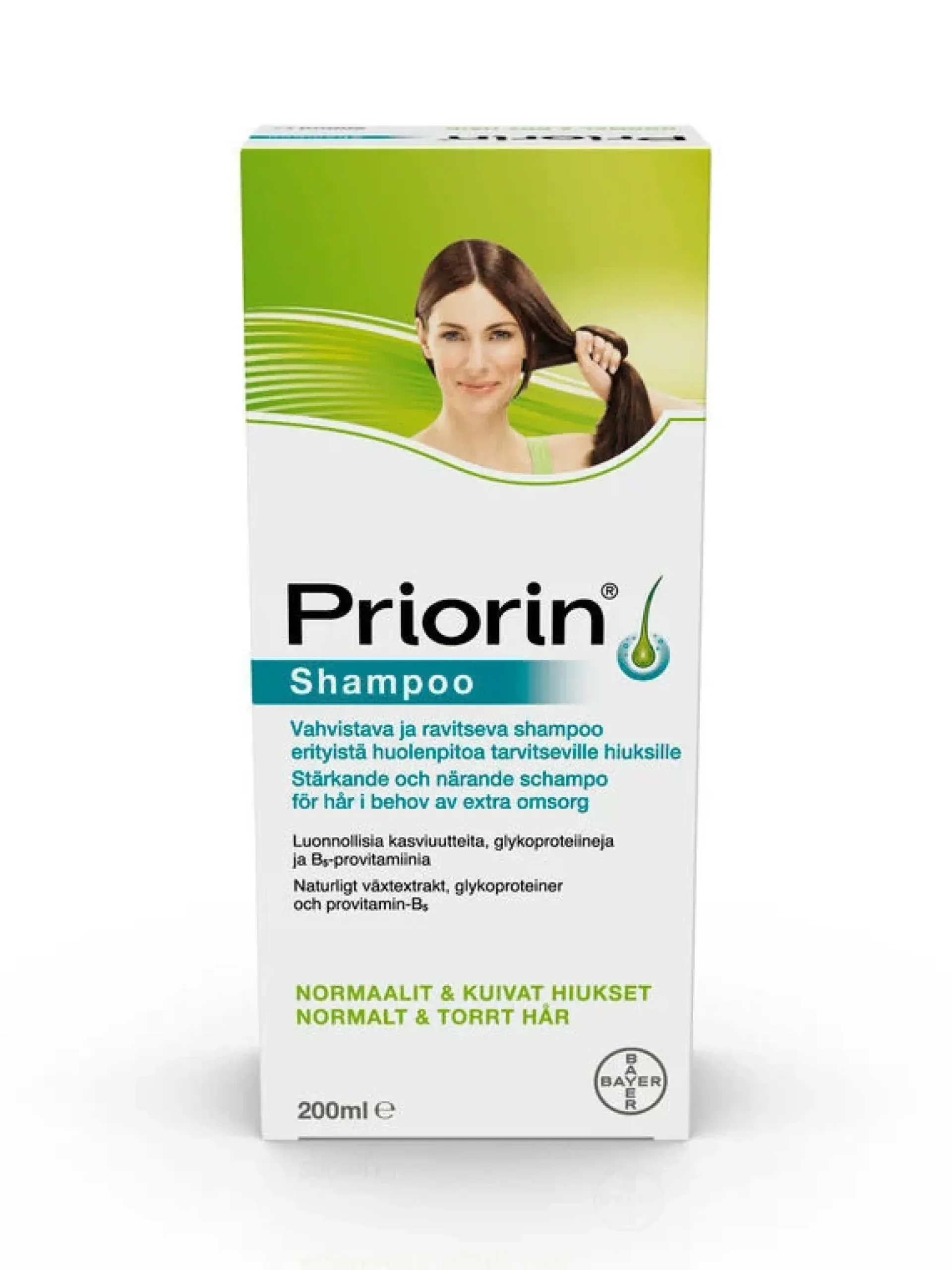 PRIORIN SHAMPOO vahvistava shampoo normaaleille ja kuiville hiuksille 200 ml