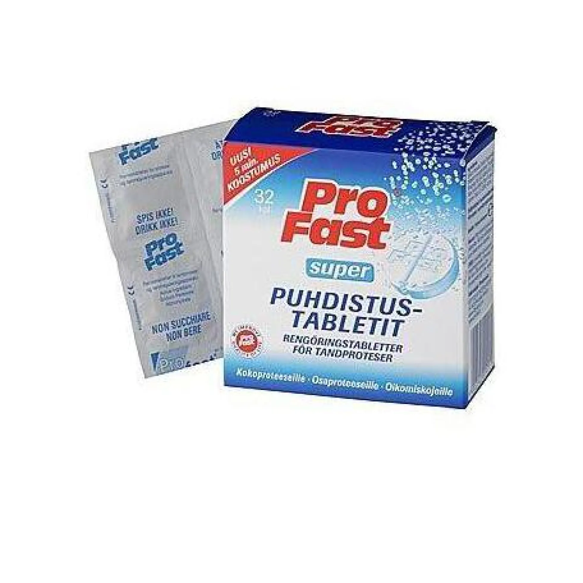 PROFAST PUHDISTUSTABLETIT PROTEESEILLE 32 tablettia
