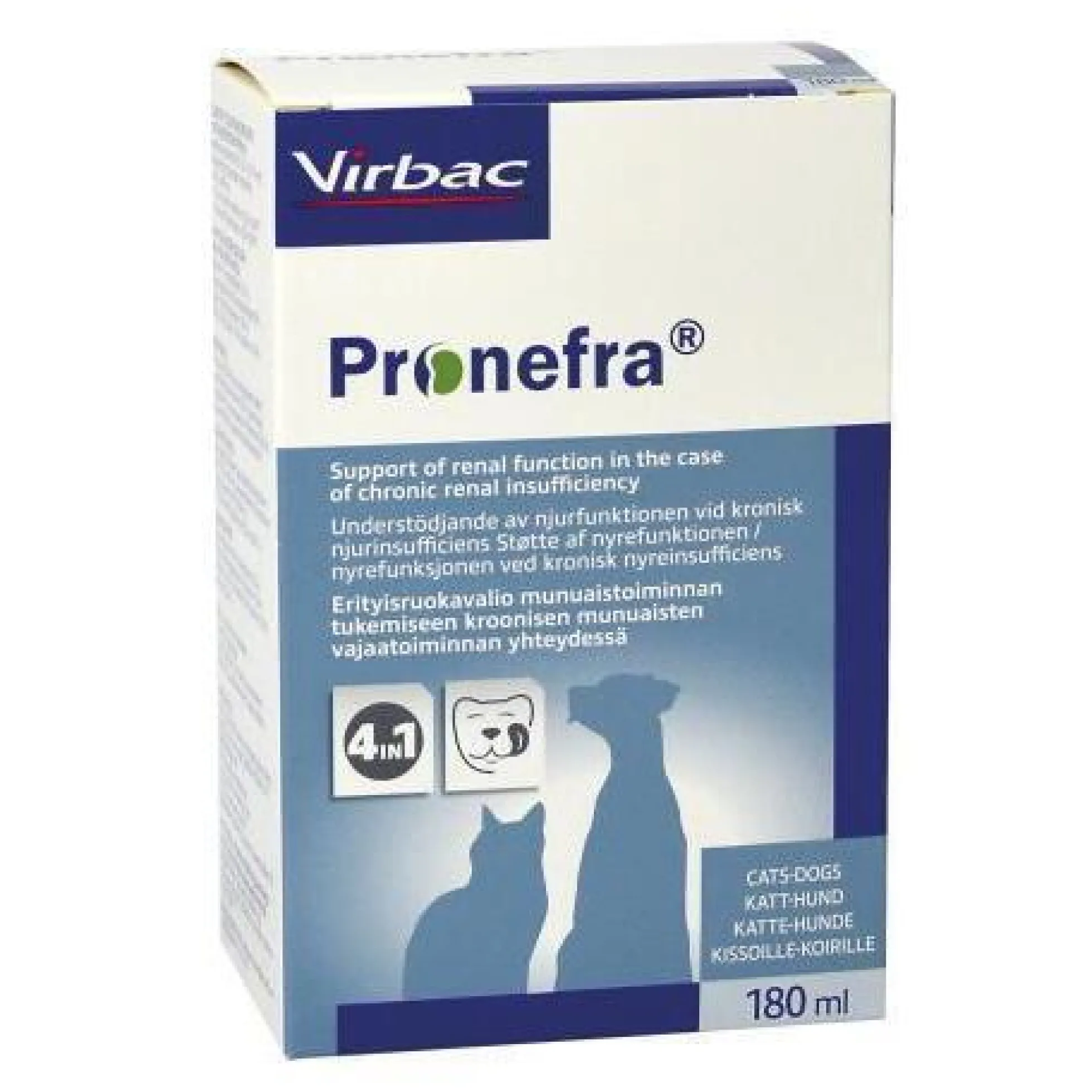 Pronefra -täydennysrehu munuaistoiminnan tukemiseen koirille ja kissoille - eri kokoja