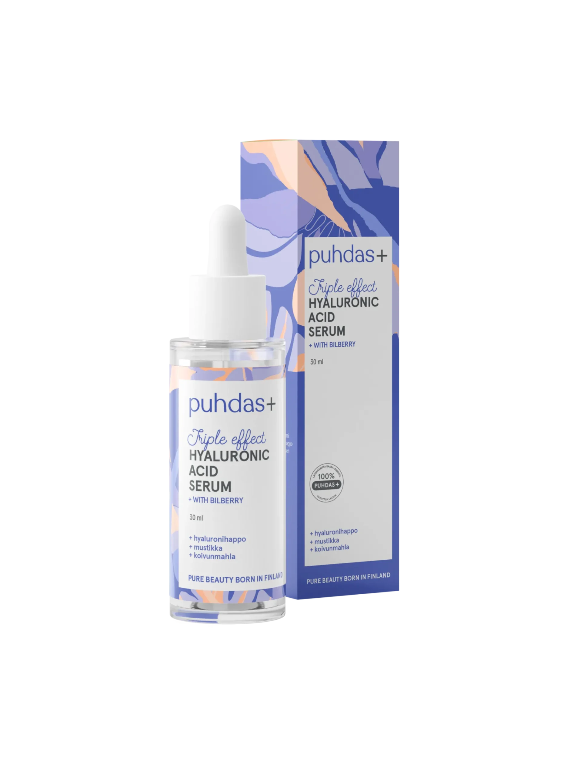 Puhdas+ Hyaluronihapposeerumi, mustikka 30 ml
