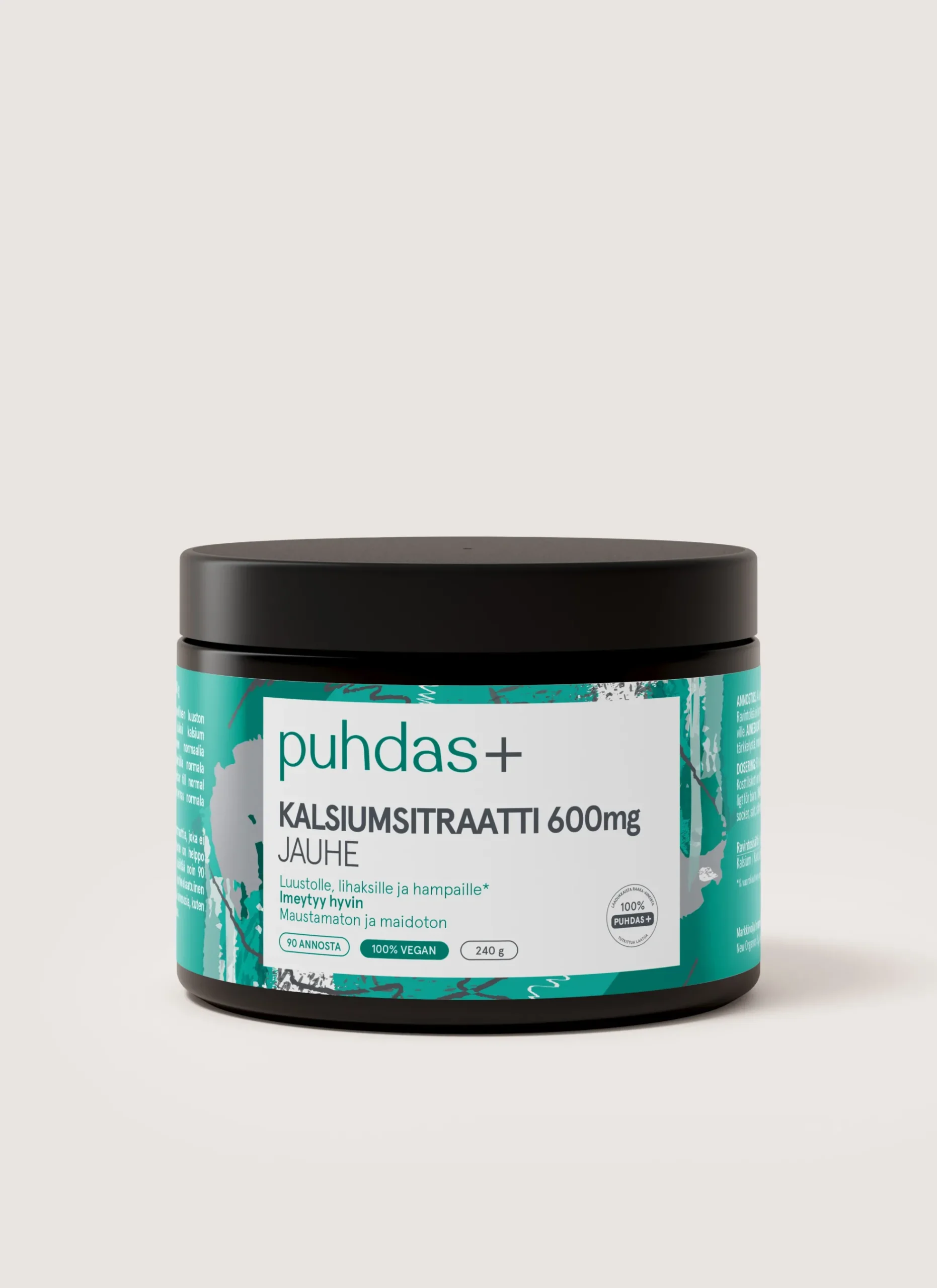 Puhdas+ Kalsiumsitraatti 600 mg 240 g