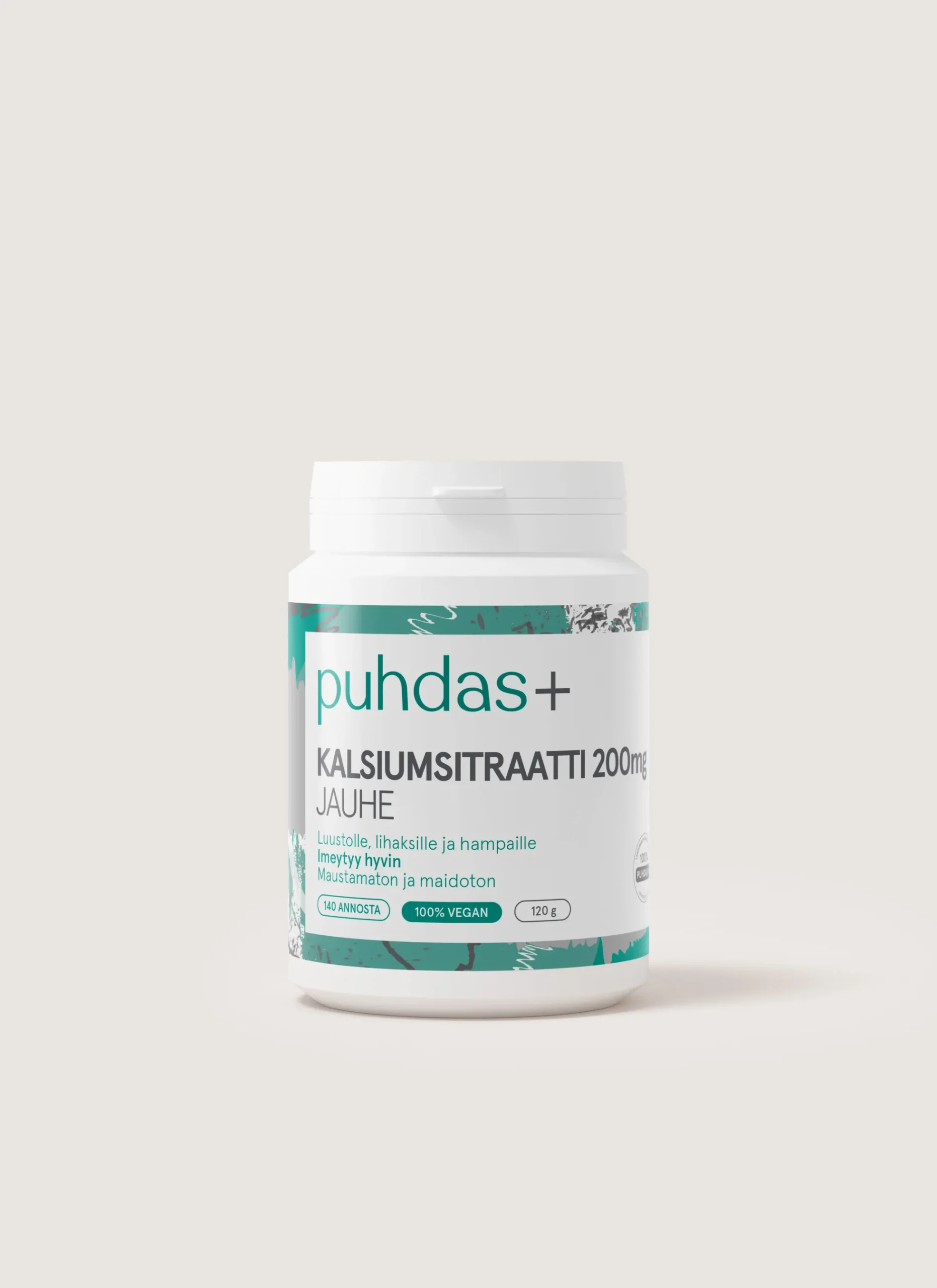 Puhdas+ Kalsiumsitraatti 200 mg 120 g