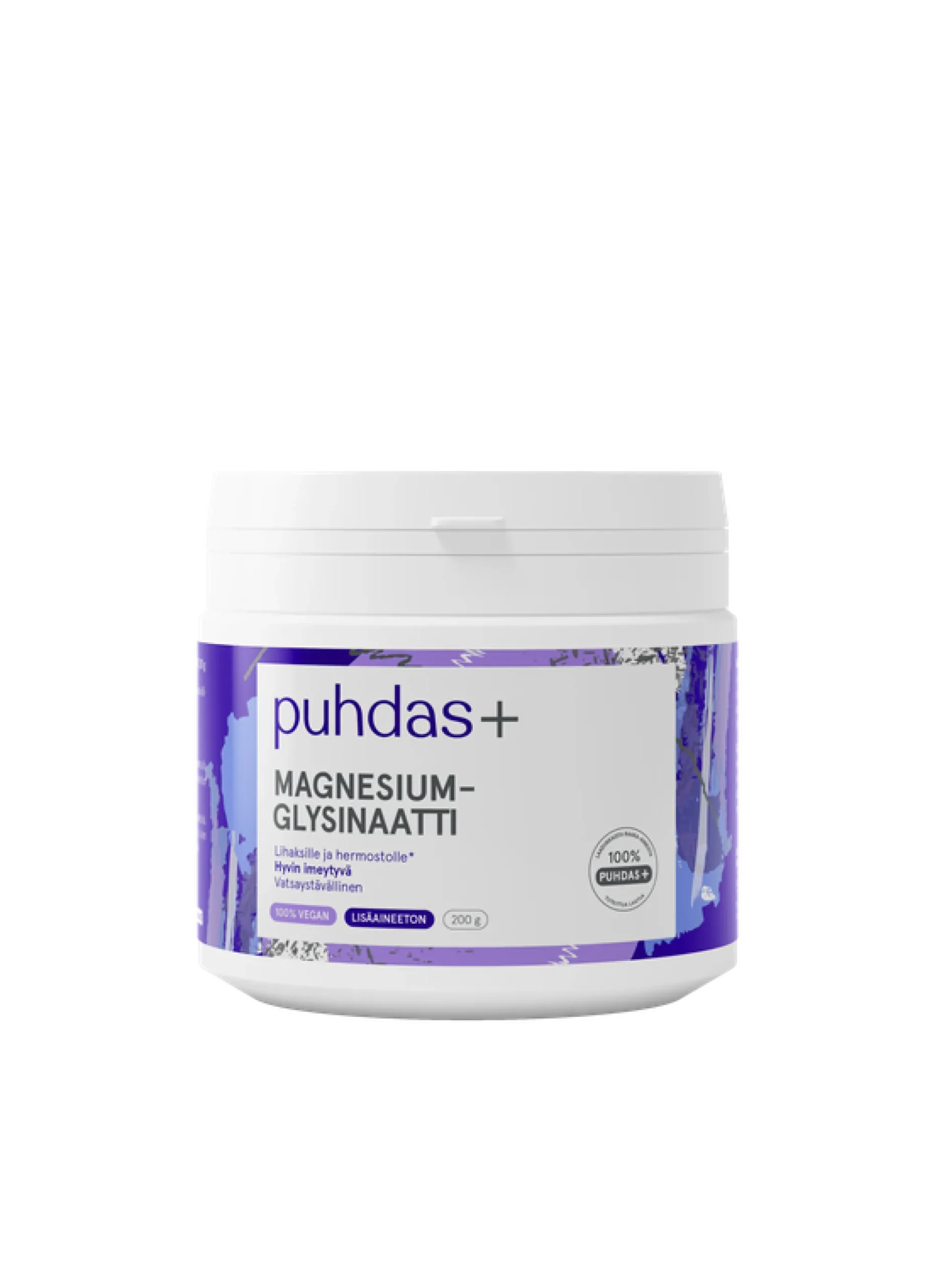 Puhdas+ Magnesiumglysinaattijauhe 200 g