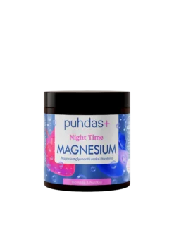 Puhdas+ Night Time Magnesium mansikka-mustikka 80 g