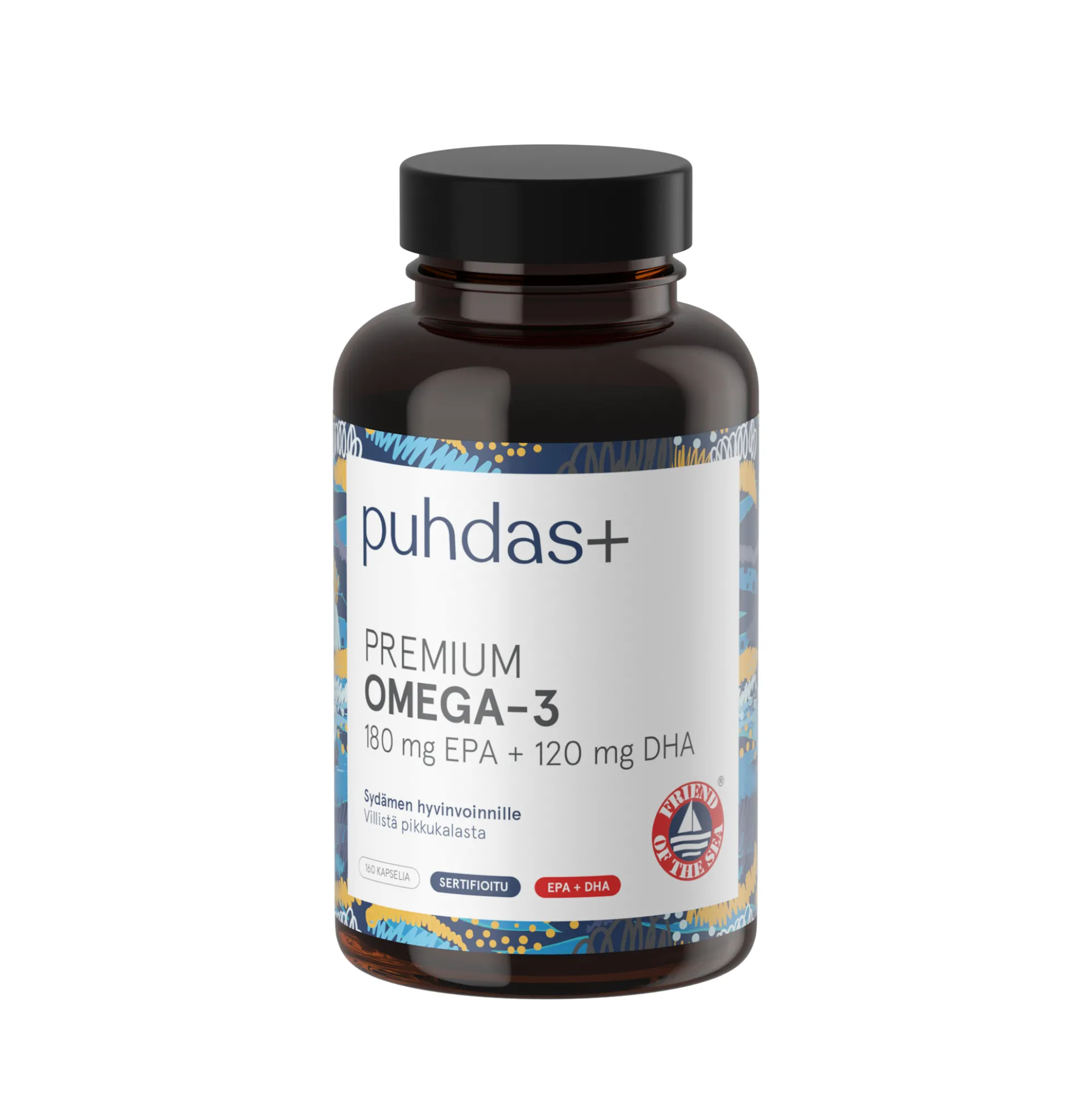 Puhdas+ Premium Omega-3 180mg epa/120mg dha 160 kapselia
