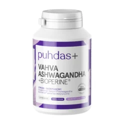 Puhdas+ Vahva Ashwagandha + Bioperine 60 kapselia