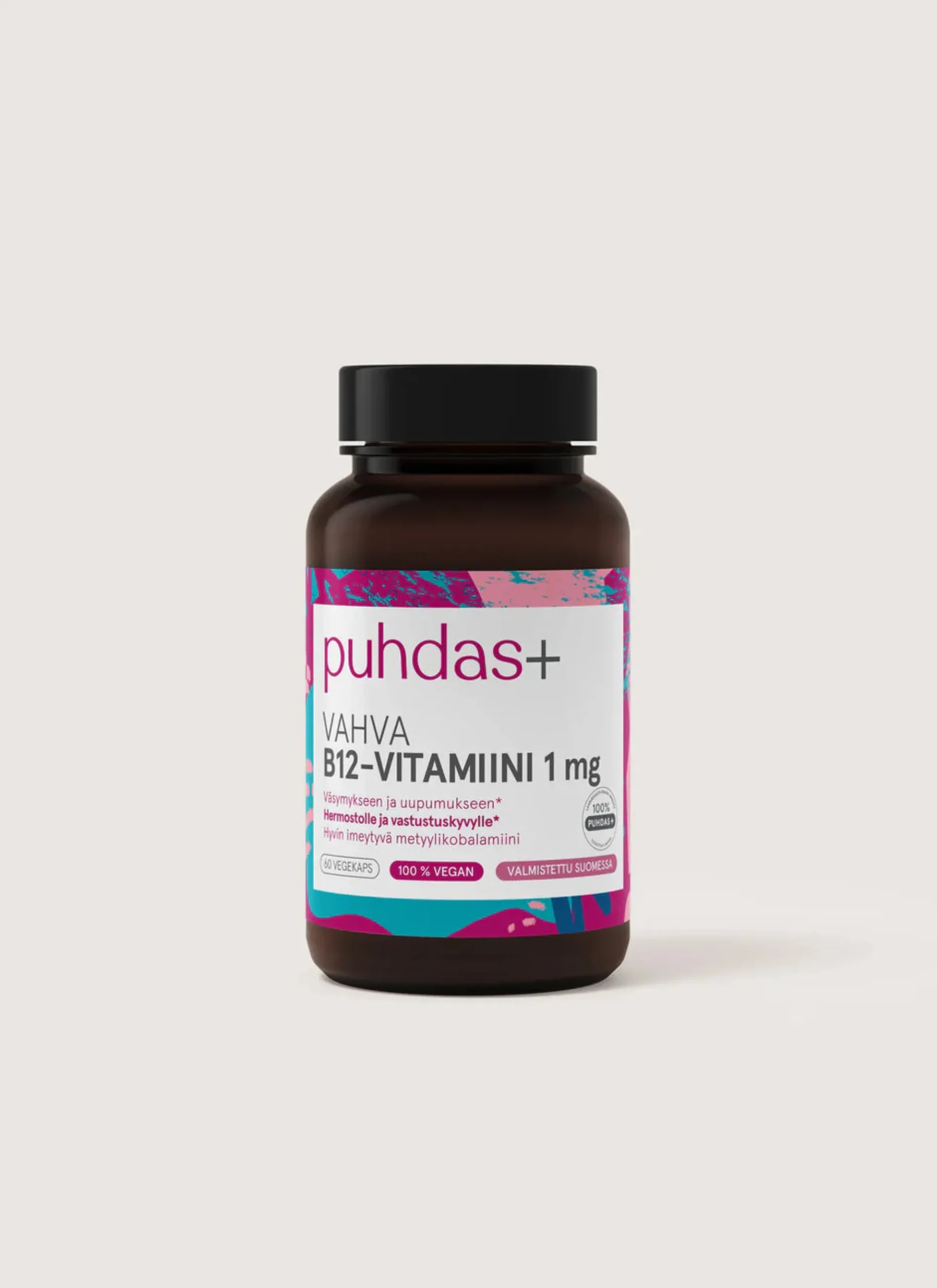 Puhdas+ Vahva B12 -vitamiinikapseli 1 mg 60 kpl